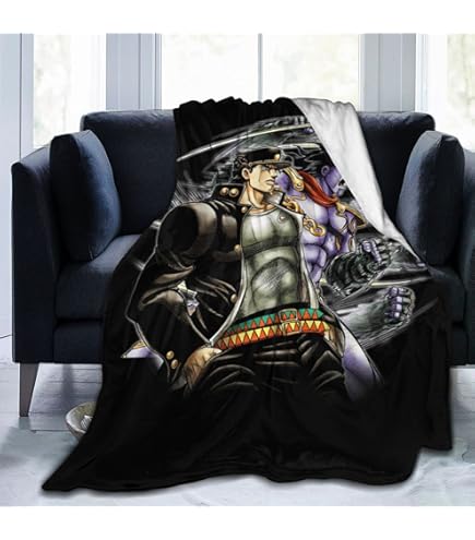 Amazon｜ブランケット ジョジョの奇妙な冒険 空条承太郎 毛布 膝掛け